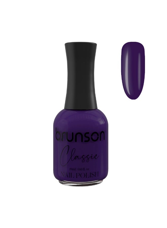 Brunson Classic Nail Polish 18ml Fast Dry Nail Lacquer Nail Harderner Normal Polish Glossy Gel Effect Quick Air Dry Long-Lasting Natural Nail Enamel Salon Quality Manicure Pedicure Regular Polish - Image 1